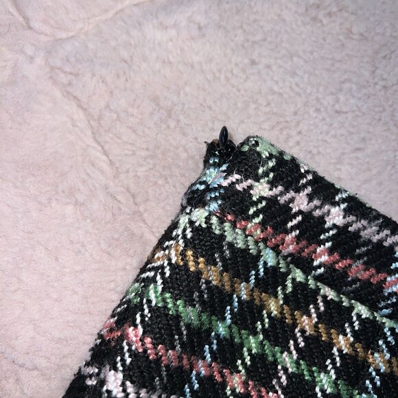 english factory plaid tweed mini skirt women’s small (S) multicolor - Picture 5 of 6